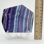 Natural Rainbow Fluorite Crystal Slab Polished Stone for Energy, Focus, Meditation & Home or Office Display – RSL075