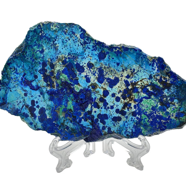 Natural Azurite Malachite Crystal Slab Polished Stone for Energy, Focus, Stress Relief & Home or Office Display – RSL079