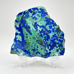 Natural Polished Azurite Malachite Crystal Slab Gemstone for Energy, Focus, Stress Relief & Home or Office Decor – RSL086