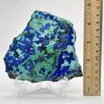 Natural Polished Azurite Malachite Crystal Slab Gemstone for Energy, Focus, Stress Relief & Home or Office Decor – RSL086
