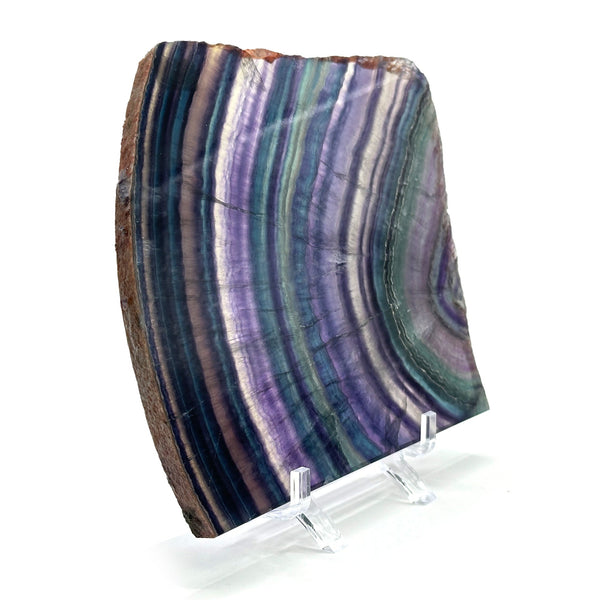 Natural Polished Purple Fluorite Crystal Slab - Gem Avenue