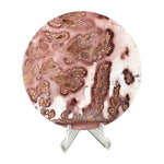 Polished Round Picture Jasper Slab Plum Dendritic Pattern - RSL108
