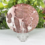 Polished Round Picture Jasper Slab Plum Dendritic Pattern - RSL108