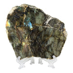 Polished Labradorite Slab Crystal Display Specimen Natural Healing Stone, Unique Collector Mineral Decor
