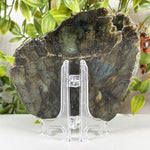 Polished Labradorite Slab Crystal Display Specimen Natural Healing Stone, Unique Collector Mineral Decor