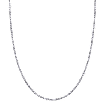 Italian 925 Sterling Silver Popcorn Chain Necklace - Gem Avenue