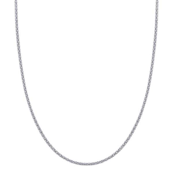 Italian 925 Sterling Silver Popcorn Chain Necklace - Gem Avenue
