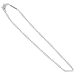 Italian .925 Sterling Silver Bead 1mm Balls and Rods Chain Necklace