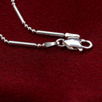 Italian .925 Sterling Silver Bead 1mm Balls and Rods Chain Necklace