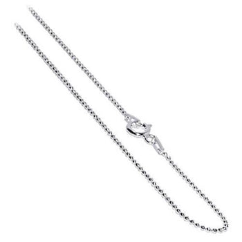 Beads 925 Sterling Silver Chain Necklace with Spring Ring Clasp - Gem Avenue