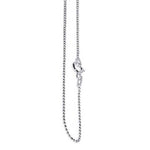 Italian 925 Sterling Silver 1mm Sturdy Ball Bead Chain Necklace