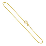 14k Gold Over Solid 925 Sterling Silver Vermeil 1mm Box Chain Necklace