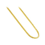 14k Gold Over Solid 925 Sterling Silver Vermeil 1mm Box Chain Necklace