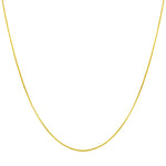 14k Gold Over Solid 925 Sterling Silver Vermeil 1mm Box Chain Necklace
