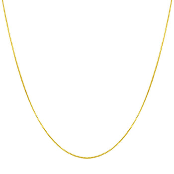 14k Gold 925 Sterling Silver Vermeil Box Chain Necklace - Gem Avenue