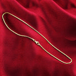 14k Gold Over 925 Sterling Silver 1.5mm Vermeil Rope Chain Necklace