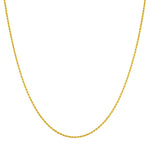 14k Gold Over 925 Sterling Silver 1.5mm Vermeil Rope Chain Necklace