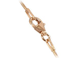 14k Rose Gold Over 925 Sterling Silver Snake Chain Vermeil Necklace