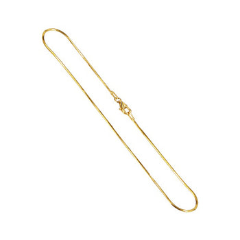 14k Gold Over 925 Sterling Silver 1mm Snake Chain Vermeil Necklace