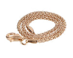 14k Rose Gold Over Italian Silver 1.6mm Popcorn Chain Vermeil Necklace