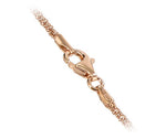 14k Rose Gold Over Italian Silver 1.6mm Popcorn Chain Vermeil Necklace