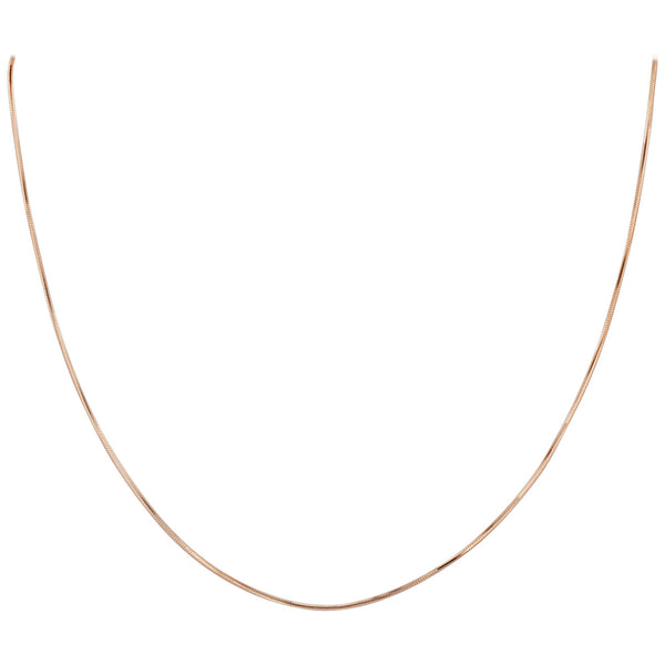 14k Rose Gold Snake Chain Diamond-Cut Vermeil Necklace - Gem Avenue