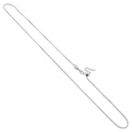 Italian 925 Sterling Silver Adjustable Bolo 1mm Box Chain Necklace