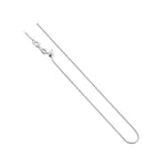925 Sterling Silver Length Adjustable Round Box Chain Necklace