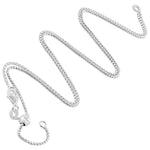 925 Sterling Silver Length Adjustable Round Box Chain Necklace
