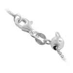 925 Sterling Silver Length Adjustable Round Box Chain Necklace