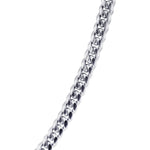 925 Sterling Silver with Rhodium Plating 4mm Curb Cuban Chain Necklace