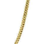 Gold Plated 925 Sterling Silver Vermeil 4mm Curb Cuban Chain Necklace