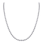 Rhodium-plated Italian 925 Sterling Silver Moon Design Chain Necklace
