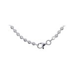 Rhodium-plated Italian 925 Sterling Silver Moon Design Chain Necklace