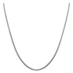 Rhodium Plating Italian 925 Sterling Silver Curb Cuban Chain Necklace