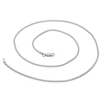 Rhodium Plating Italian 925 Sterling Silver Curb Cuban Chain Necklace