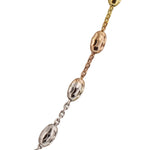Tri-Color Italian Solid 925 Sterling Silver 3mm Link Chain Necklace