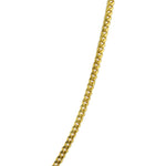 Gold Plated 925 Sterling Silver 2mm Vermeil Curb Cuban Chain Necklace