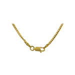 Gold Plated 925 Sterling Silver 2mm Vermeil Curb Cuban Chain Necklace