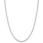 Solid 925 Sterling Silver 2.5mm Italian Box Link Chain Necklace Classic Unisex Jewelry