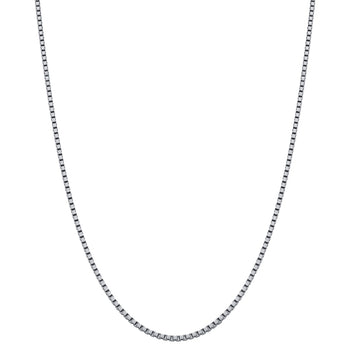 Italian 925 Sterling Silver Box Link Chain Necklace - Gem Avenue