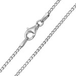 Solid 925 Sterling Silver 2.5mm Italian Box Link Chain Necklace Classic Unisex Jewelry