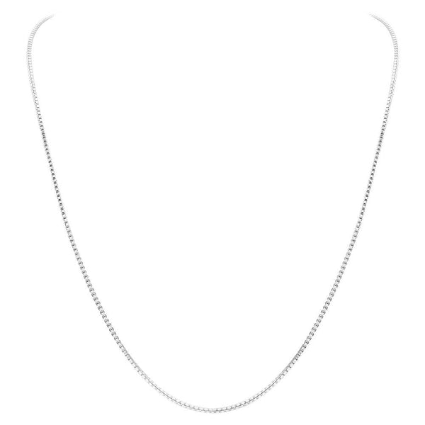 Italian 925 Sterling Silver Sturdy Box Link Chain Necklace - Gem Avenue