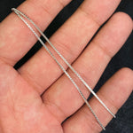 Solid 925 Sterling Silver Italian 1mm Sturdy Box Link Chain Necklace
