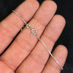 Solid 925 Sterling Silver Italian 1mm Sturdy Box Link Chain Necklace