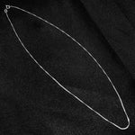 Solid 925 Sterling Silver Italian 1mm Sturdy Box Link Chain Necklace