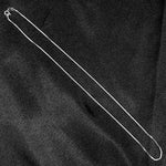 Solid 925 Sterling Silver Italian 1mm Sturdy Box Link Chain Necklace