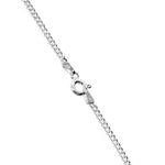 Italian 925 Sterling Silver Solid 2mm Curb Cuban Chain Necklace