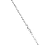 Italian 925 Sterling Silver 3mm Curb Cuban Chain Necklace