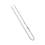 Italian 925 Sterling Silver 3mm wide Figaro Chain Necklace